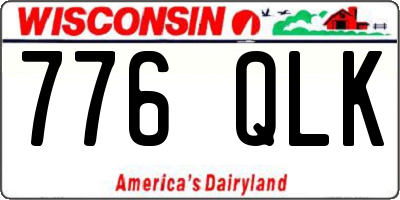 WI license plate 776QLK