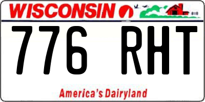 WI license plate 776RHT