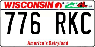 WI license plate 776RKC