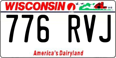 WI license plate 776RVJ