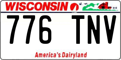 WI license plate 776TNV