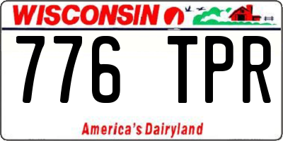 WI license plate 776TPR