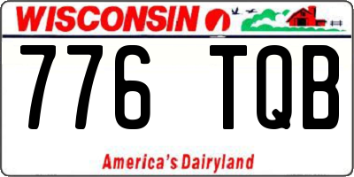WI license plate 776TQB