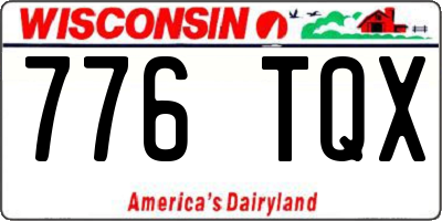 WI license plate 776TQX