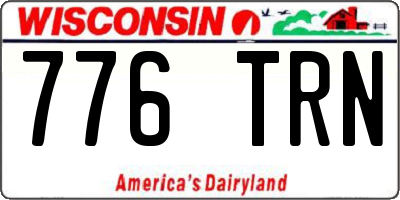 WI license plate 776TRN