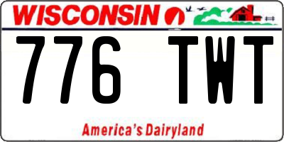 WI license plate 776TWT