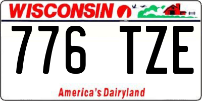 WI license plate 776TZE