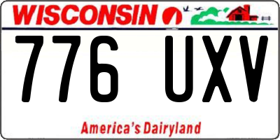 WI license plate 776UXV