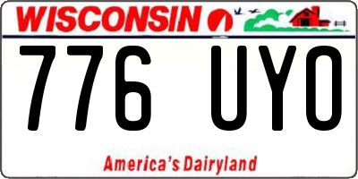WI license plate 776UYO