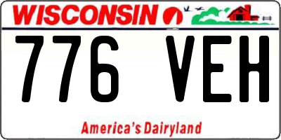 WI license plate 776VEH