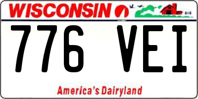 WI license plate 776VEI