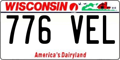 WI license plate 776VEL