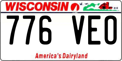 WI license plate 776VEO