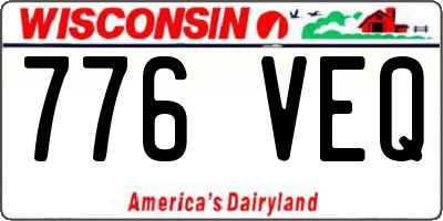 WI license plate 776VEQ