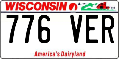 WI license plate 776VER