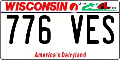 WI license plate 776VES