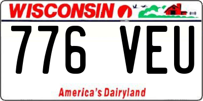 WI license plate 776VEU