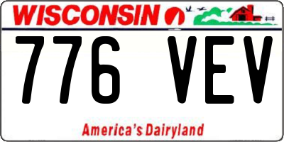 WI license plate 776VEV