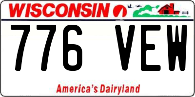 WI license plate 776VEW