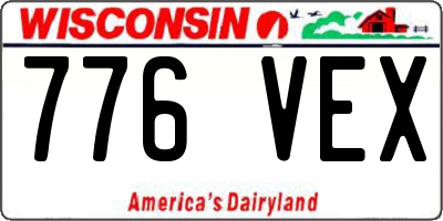 WI license plate 776VEX