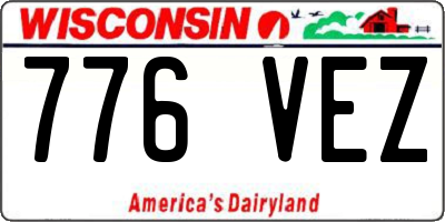 WI license plate 776VEZ