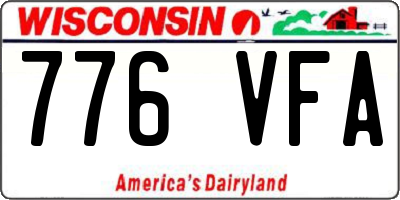 WI license plate 776VFA