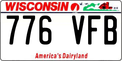 WI license plate 776VFB
