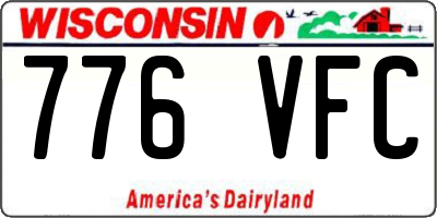 WI license plate 776VFC