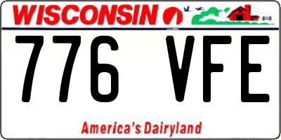 WI license plate 776VFE