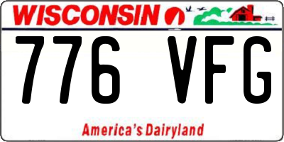 WI license plate 776VFG