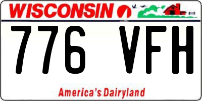 WI license plate 776VFH