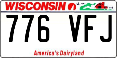 WI license plate 776VFJ
