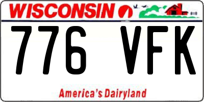 WI license plate 776VFK