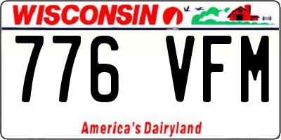 WI license plate 776VFM