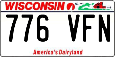 WI license plate 776VFN