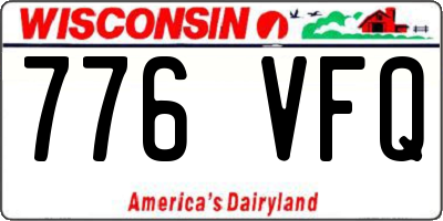 WI license plate 776VFQ