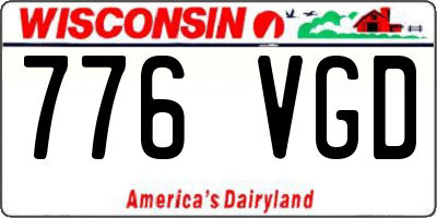 WI license plate 776VGD