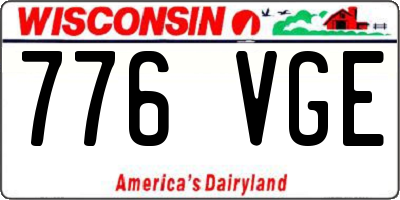 WI license plate 776VGE