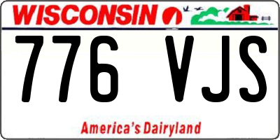 WI license plate 776VJS