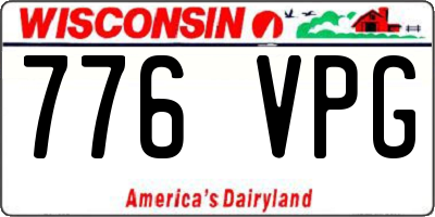 WI license plate 776VPG