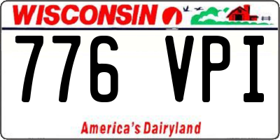 WI license plate 776VPI