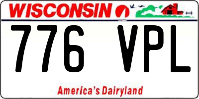 WI license plate 776VPL