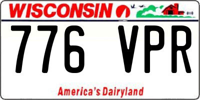 WI license plate 776VPR