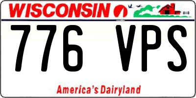 WI license plate 776VPS