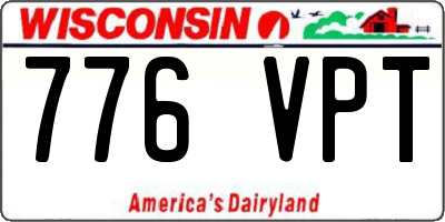 WI license plate 776VPT