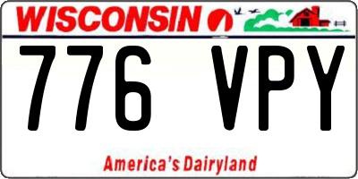 WI license plate 776VPY