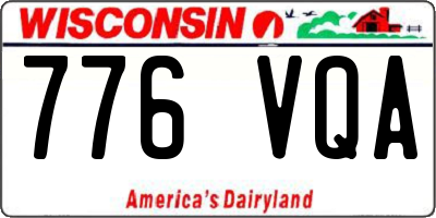 WI license plate 776VQA