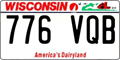 WI license plate 776VQB