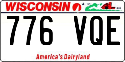 WI license plate 776VQE