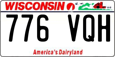 WI license plate 776VQH